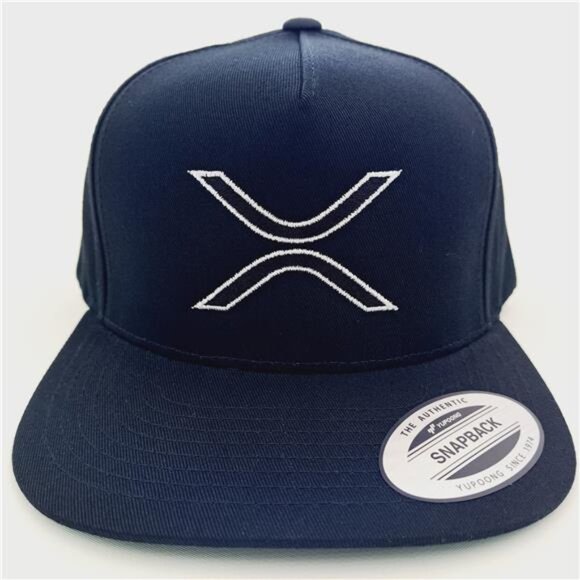 XRP Ripple Stablecoin Crypto Currency Flat Bill  Snapback Cap Black Baseball Hat main image 5